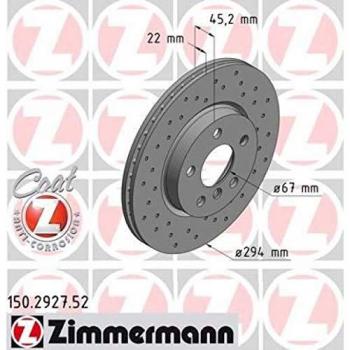 Zimmermann 150.2927.52 Disco de freno