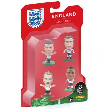 SoccerStarz 402934 England Euro 4 Player Blister Pack A con DELE Alli/Eric Dier/Jamie Vardy y Raheem Sterling in Home Kit Figura