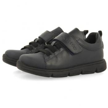 Zapatillas de piel Gioseppo Heilig para niño con cierre ajustable y cordones elásticos color marino EU 36