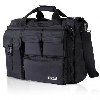 Lifewit Maletín para Portátiles de 16 Impermeable Bolso de Bandolera para Ordenador Portátil Bolso de Mensajero para Hombres con Gran Capacidad, Maletines de Viaje Múltifuncional, Negro