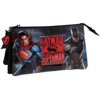 Warner Superman-Batman Neceser de Viaje, 1.32 Litros, Color Gris