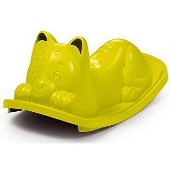 Smoby Balancín Gato, Color Verde, Ergonómico y Divertido, Juego Infantil Aire Libre, Tratamiento Anti-UV, LxPxAl: 78 x 38 x 35 cm
