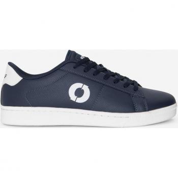 Ecoalf Zapatillas deportivas de hombre azul con cordones tipo casco bajas con logotipo y detalles en contraste