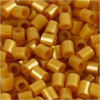 Perlas de planchar Nabbi 5x5 mm, 2,5 mm, tamaño medio, color dorado, 1100 unidades por caja