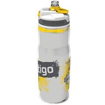 Contigo Devon Insulated - Botella de bicicleta con dispositivo Autospout, color blanco con piezas en amarillo