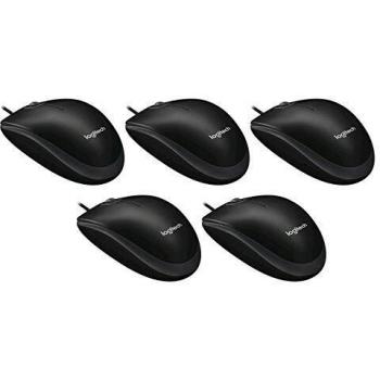 Logitech B100 Optical Business Mouse 5 Stück | Schwarz