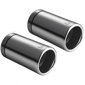 cartuner Apertura de escape doble tubo acero inoxidable 2 x 80 mm