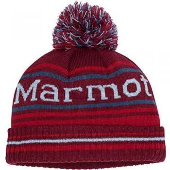 Marmot Sombrero para niño, diseño Retro con pompón, Niños, Gorro/Sombrero, 17990-6165-ONE, Brick Team Red, Talla única