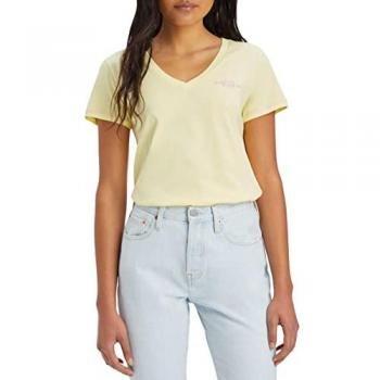 Levi's Camiseta Manga Corta Cuello Pico Graphic Perfect Mujer Boxy Sans Logo Powdered Yellow XS