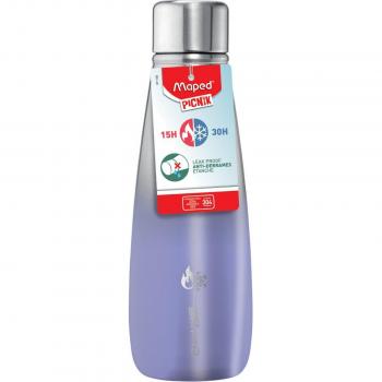 BOTELLA ISOTÉRMICA MAPED PICNIK 500ml INOX/PURP - Pack de 6 unidades