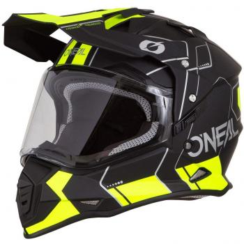 O'Neal Sierra II Comb Motocross Motorrad Helm MX Enduro Trail Quad Cross Offroad Gelände, 0817, Farbe Schwarz Neon Gelb, Größe M