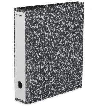 Archivador Jaspeado Gris de Lomo Ancho para Folio