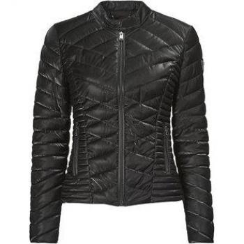 Guess Women's Black Waterproof Puffer Jacket with Belt - New Vona Model, Size XL