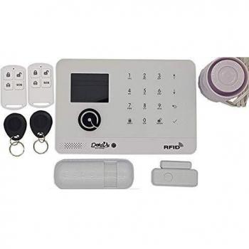 Sistema de Alarma para casa DV-1A3G V3,Modelo 2022, Marcador telefónico 4G, 99 Zonas inalámbricas y 3 Filas, aplicación DadVu