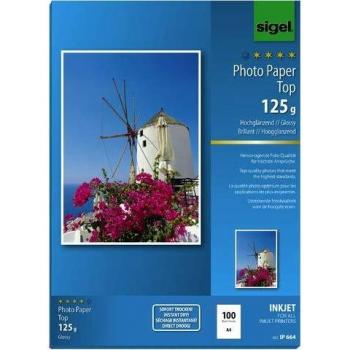 Papel Fotográfico Sigel A4 125g/m² Glossy, Alto Brillo, 100 Hojas