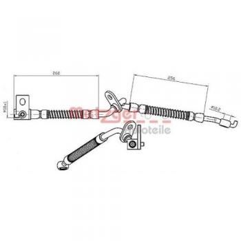 Metzger 4112227 Tubo flexible de frenos