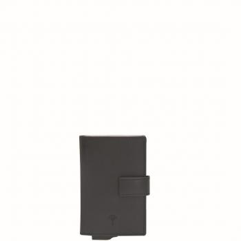 Cartera de hombre JOOP! Pero C-Three E-Cage con RFID, 7x10.5x2.5 cm, cuero negro