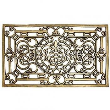 Felpudo para la Entrada, Antideslizante, fácil de Limpiar, Goma Suave, Color:Gold, Tamaño:45 x 75c m