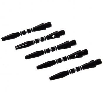 TOOGOO(R) 5pcs 42mm 2BA Dardos varilla Barra de aluminio Dardos Anodizado rayado - Negro