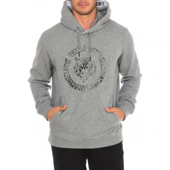 Plein Sport Men's Grey Hoodie FIPSC606 - Size Small, Polyester Material