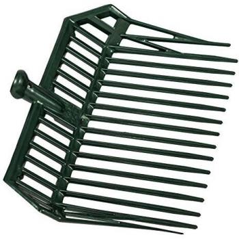 Forca Multiuso para Caballos en ABS de 42 cm con 15 Dientes y Cestillo Antiurto