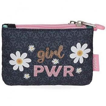 Enso Girl Power Monedero Azul 11,52x8x2,5 cms Poliéster