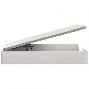 Canapé abatible madera 3D transpirable altura 32 cm - 160x200 cm - Blanco