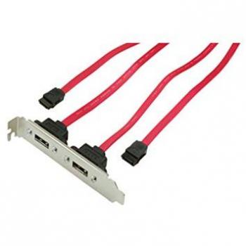 Panel de ranuras S-CONN con 2x eSATA y adaptador de datos + video
