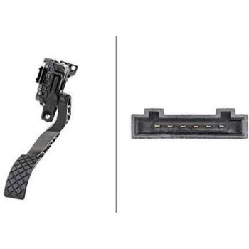 HELLA 6PV 008 376-711 Sensor, posición pedal - para vehic. dirección izquierda - 6polos - Caja de cambios manual