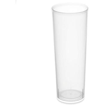 Pack de 12 vasos de tubo reutilizables de plástico extra resistentes, 100% reciclables, higiénicos y apilables, aptos para lavavajillas - 300 ml