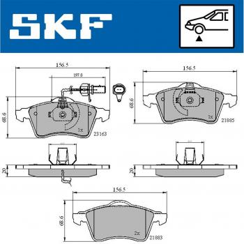 Pastillas de freno SKF VKBP 80573 E