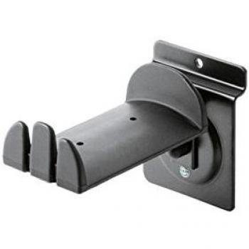 K&M Spacewall Headphone Holder for 2 Standard & 2 In-Ear Headphones, Black