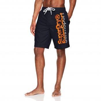 Superdry Boardshort, Pantalones Cortos para Hombre, Negro