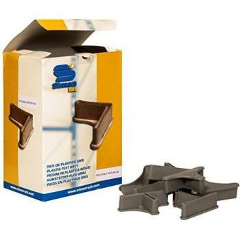 Simonrack 90130000013 - Caja de 48 pies de plástico para estantería, P/35 Doble, Color Gris