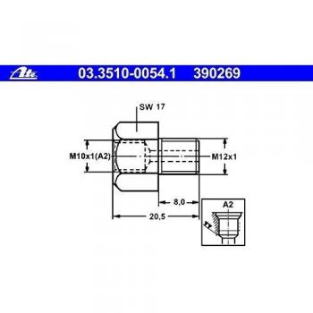 Adaptador de Tubería de Freno ATE 03.3510-0054.1