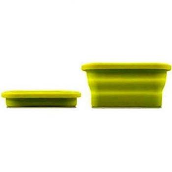 JOCCA 4463S Verde Recipiente de Silicona Plegable, 350 Ml, Tapa Hermética