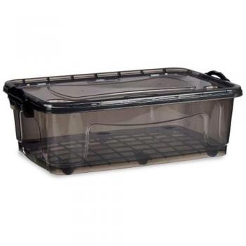 Caja de Almacenamiento con Ruedas Antracita Plástico 30 L - Set de 6 Unidades (Dimensiones: 40 x 20,5 x 63 cm)
