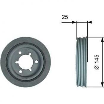 Polea de cigüeñal GATES TVD1056 para PEUGEOT 206, Partner, Bipper, Ranch y CITROËN Berlingo, Nemo y FIAT Fiorino, Qubo