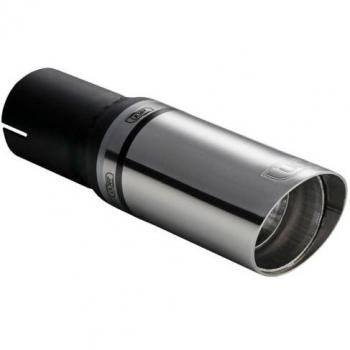 Cola de escape ULTER SPORT N1-05 - Redonda 60mm Angulada - Longitud 140mm - Instalación ->50mm - Acero Inoxidable