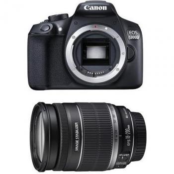 Cámara Réflex Digital Canon EOS 1300D con Lente EF-S 18-200mm F3.5-5.6 IS - Garantía de 3 Años