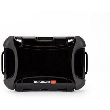 Nanuk 330 Nano Small Protective Case, Ultra Resistant Polycarbonate Waterproof, Black, Dimensions: 7.4x5.1x2.6in, Model: 330S-000BK-0A0