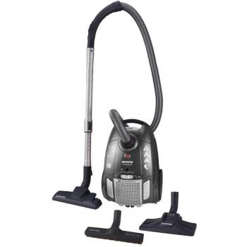 Hoover Telios Plus TE65 Aspirador trineo con bolsa, con accesorio especial para parquet, 3.5 litros, 69 Decibelios, Gris