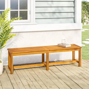 vidaXL Solid Acacia Wood Garden Bench 59.1x13.8x17.7