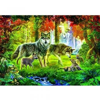 Puzzle Bluebird - Familia de Lobos en Verano, 1000 Piezas