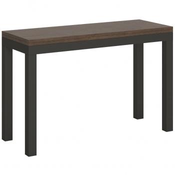 Mesa Extensible Everyday Double 120/200x45/90 cm Estructura Nogal Antracita