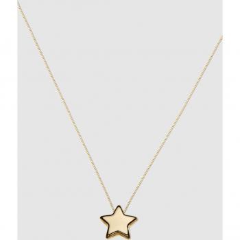 Collar de oro amarillo con colgante en forma de estrella, diseño exclusivo
