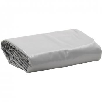 Lona Gris 5x5 m 650g/m² Resistente al agua, alta durabilidad, fabricada en polietileno, ideal para cubrir y proteger objetos exteriores