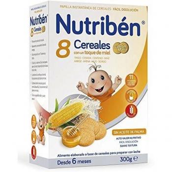 Nutribén Papilla 8 Cereales Miel Galletas Maria - 300 gr