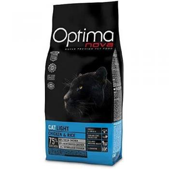 Optima Nova - Pienso para gatos adultos light pollo y arroz