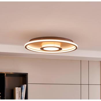 Lámpara de techo LED Pekela de Lindby, redonda, 59 cm, moderna, dorada, hecha de aluminio, para salón y comedor, con 1 llama